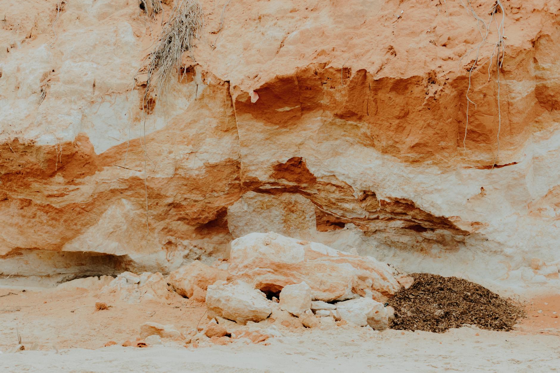 Dramatic sandstone sea stacks and coastal cliffs at Bako National Park Sarawak