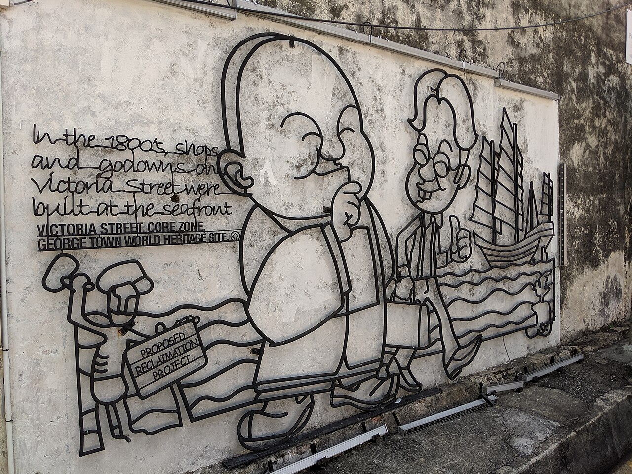 Ernest Zacharevic street art mural in George Town Penang Malaysia