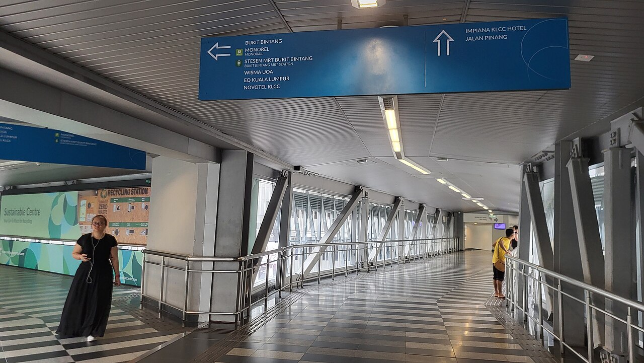Pedestrian walkway connecting KLCC and Bukit Bintang in Kuala Lumpur