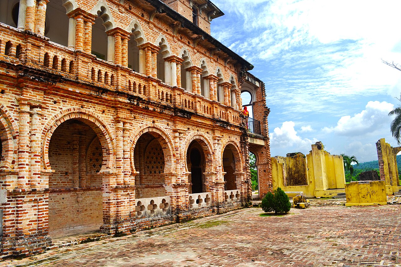 The unfinished brick arcades of Kellie's Castle at Batu Gajah, Perak