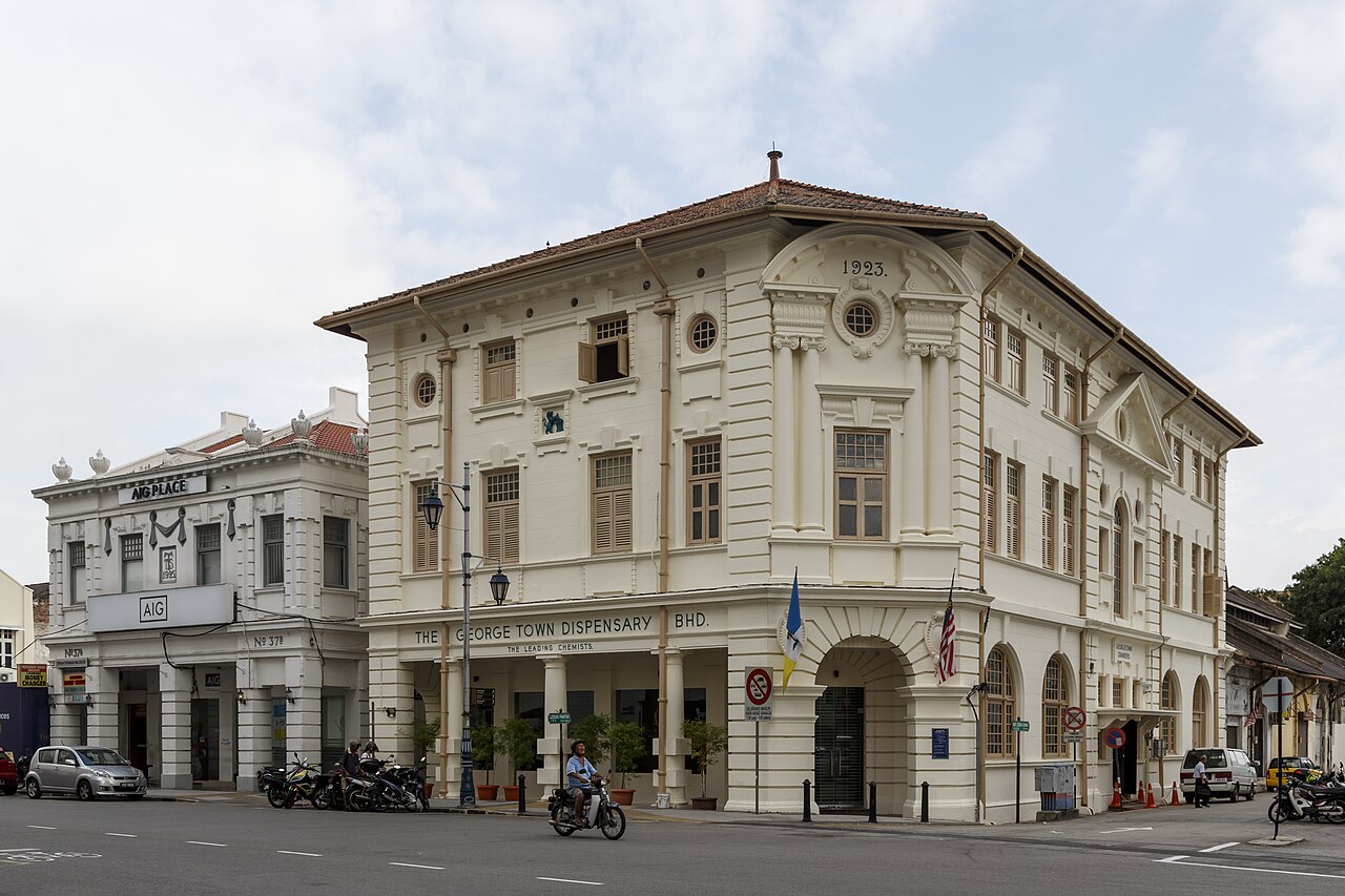 The 1923 George Town Dispensary building in central Penang