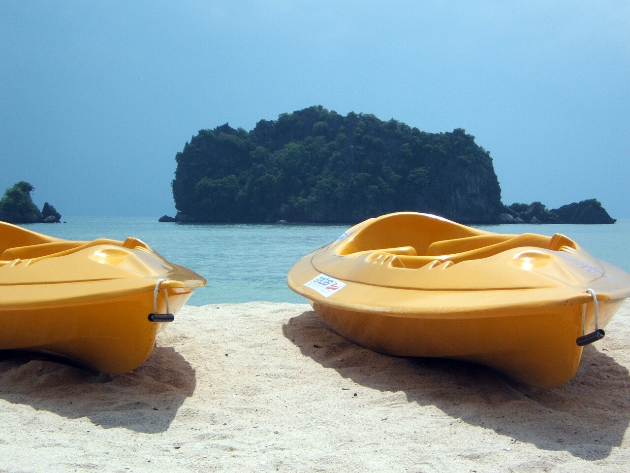 The quiet shoreline of Tanjung Rhu beach on Langkawi's north coast